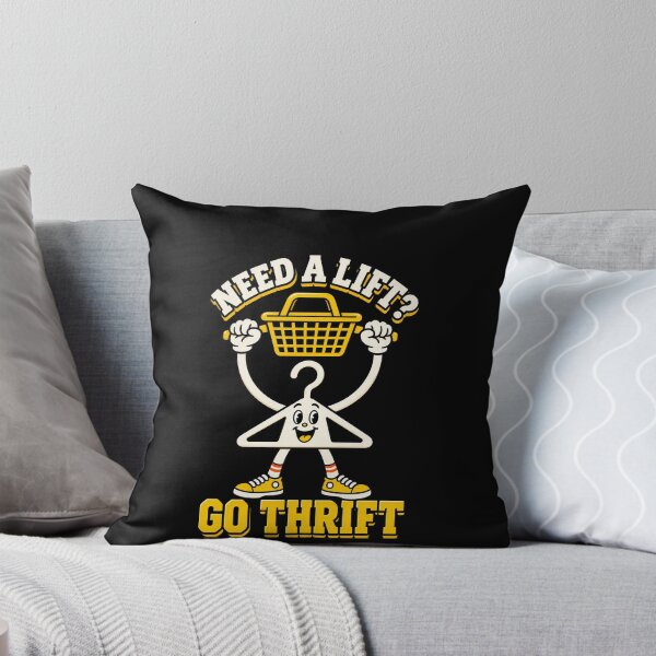 Item preview, Need A Lift Go Thrift Clothes Hanger Shopping Pun designed and sold by elderberry.
