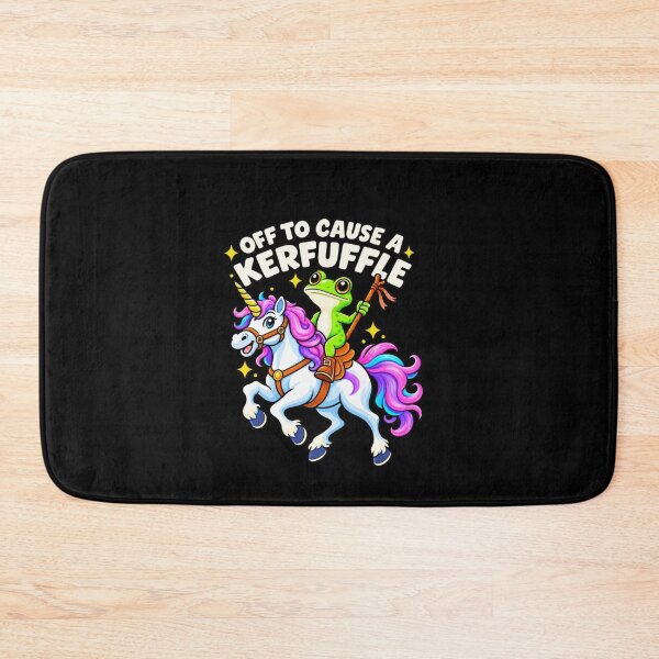 Item preview, Off To Cause A Kerfuffle Frog Unicorn Humor designed and sold by elderberry.