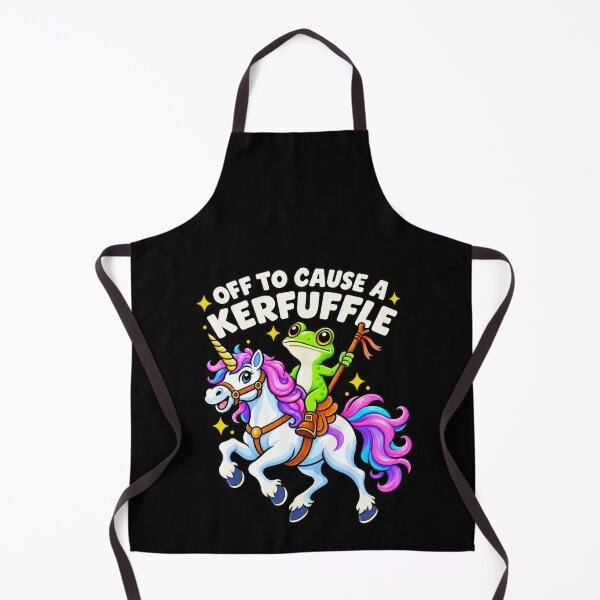 Item preview, Off To Cause A Kerfuffle Frog Unicorn Humor designed and sold by elderberry.