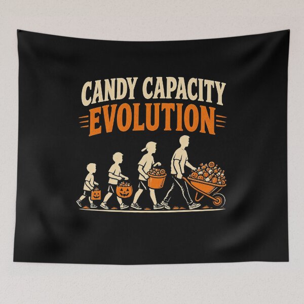 Item preview, Funny Candy Capacity Evolution Funny Halloween Art designed and sold by elderberry.