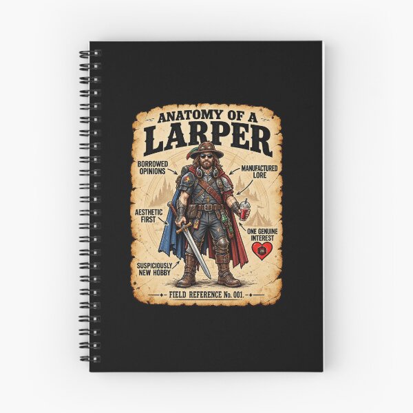 Item preview, Funny Anatomy Of A Larper Field Reference Humor Art designed and sold by elderberry.