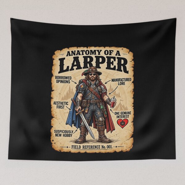 Item preview, Funny Anatomy Of A Larper Field Reference Humor Art designed and sold by elderberry.