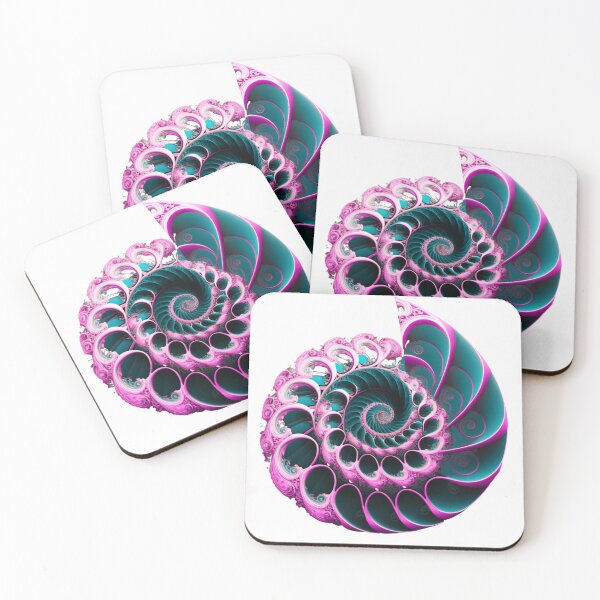 Item preview, Magenta and Teal Fractal Shell designed and sold by RAGANADesign.