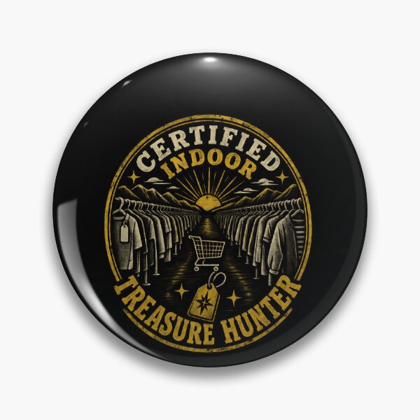 Item preview, Indoor Treasure Hunter Thrift Shopping Badge designed and sold by elderberry.