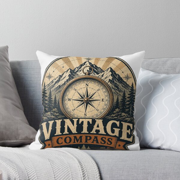 Item preview, Vintage Compass Mountain Wilderness Retro Adventure Design designed and sold by RobertArt08.