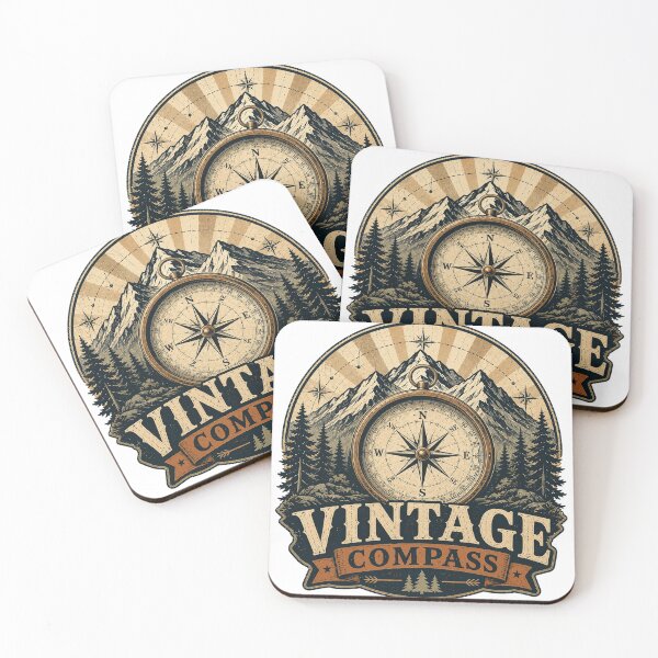Item preview, Vintage Compass Mountain Wilderness Retro Adventure Design designed and sold by RobertArt08.