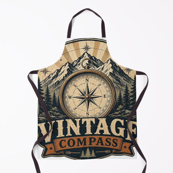 Item preview, Vintage Compass Mountain Wilderness Retro Adventure Design designed and sold by RobertArt08.