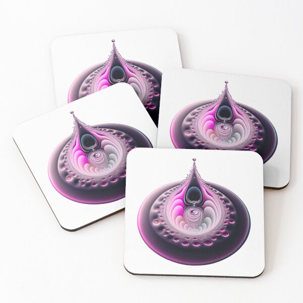 Item preview, Glossy Pink Drop with Beaded Rim designed and sold by RAGANADesign.