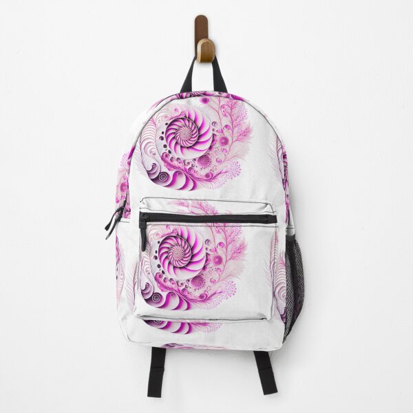 Item preview, Feathered Pink Spiral on White designed and sold by RAGANADesign.