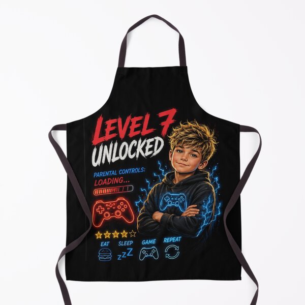Artikelvorschau, Level 7 freigeschaltet: Lustiges Gamer-Kind entworfen und verkauft von OutlanderDesigns.
