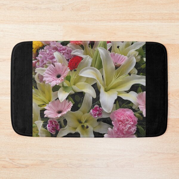 Item preview, White Lilies and Pink Daisies Floral Arrangement – Soft Botanical Photography designed and sold by pbchan.