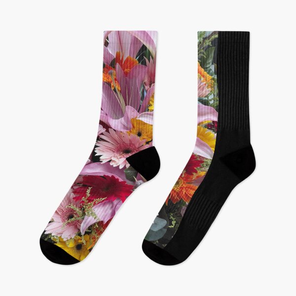 Item preview, Pink Lilies and Multi-Colored Daisies Floral Arrangement – Vibrant Botanical Photography designed and sold by pbchan.