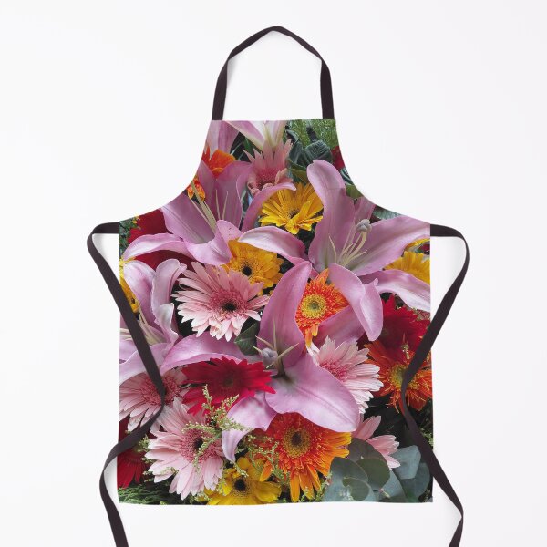 Item preview, Pink Lilies and Multi-Colored Daisies Floral Arrangement – Vibrant Botanical Photography designed and sold by pbchan.