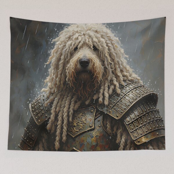 Item preview, Komodor Dog Warrior Medieval Fantasy Portrait designed and sold by cr6zym1nd.