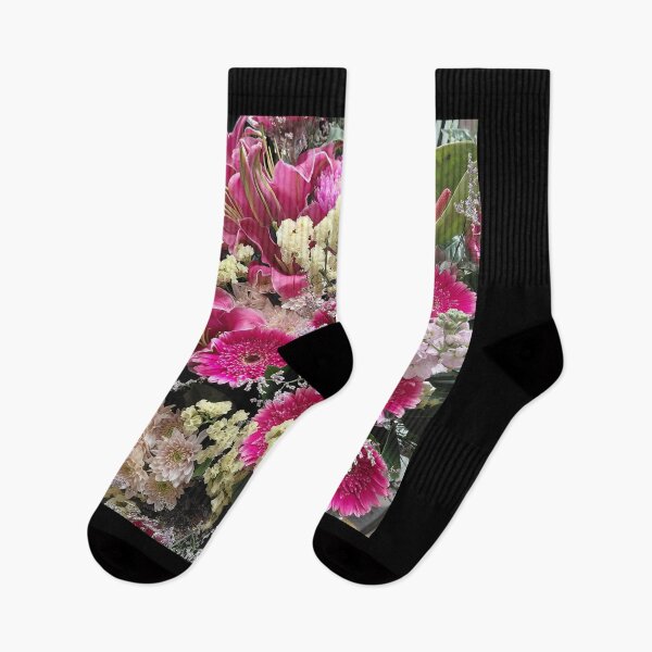 Item preview, Magenta Lilies and Pink Daisies Floral Arrangement – Vibrant Botanical Photography designed and sold by pbchan.