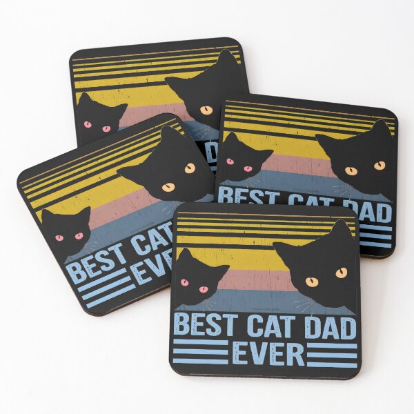 Item preview, Best Cat Dad Ever Retro Sunset Vintage Feline designed and sold by SoyLamderma.