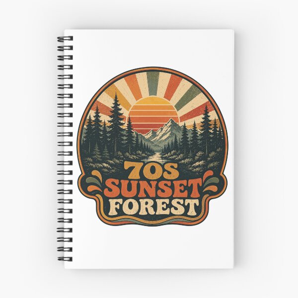 Item preview,  70s Sunset Forest Vintage Mountain Retro Nature Design designed and sold by RobertArt08.