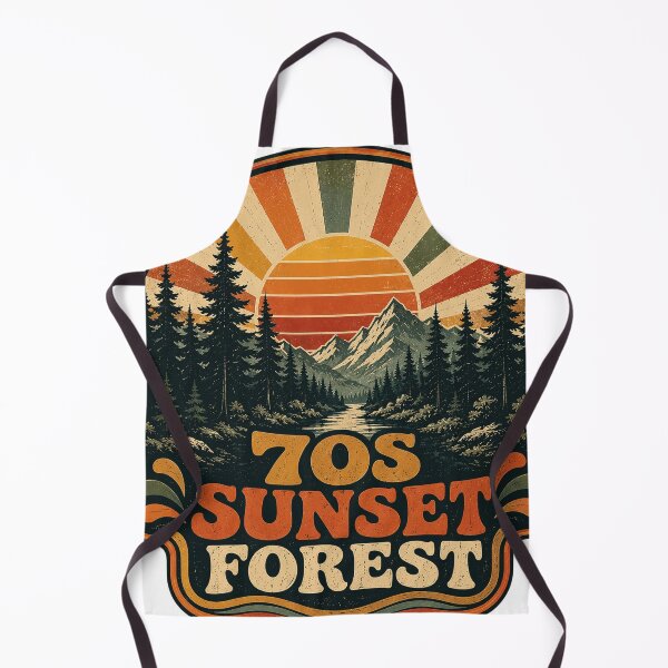 Item preview,  70s Sunset Forest Vintage Mountain Retro Nature Design designed and sold by RobertArt08.