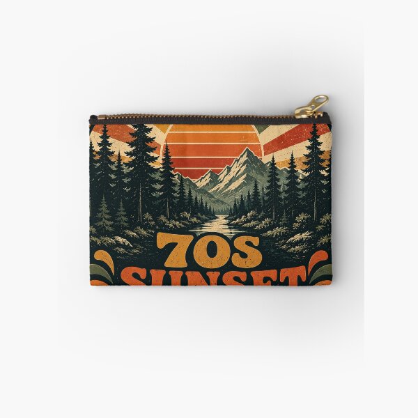 Item preview,  70s Sunset Forest Vintage Mountain Retro Nature Design designed and sold by RobertArt08.