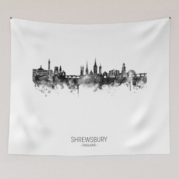 Item preview, Shrewsbury England Skyline designed and sold by ArtPrints.