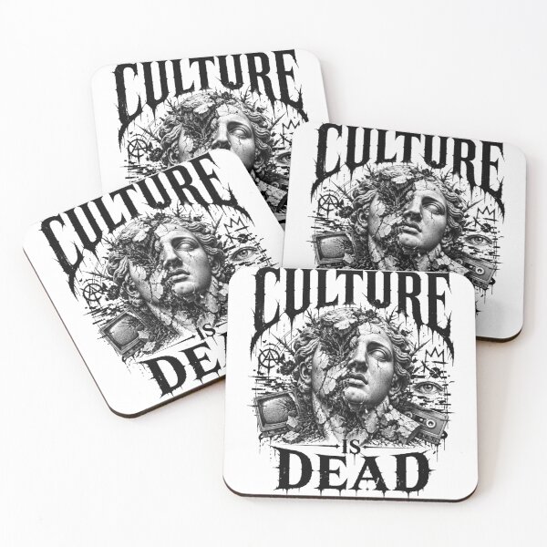 Item preview, Culture Is Dead Gothic Skull Statue Dark Streetwear T-Shirt designed and sold by Cavalier-org.