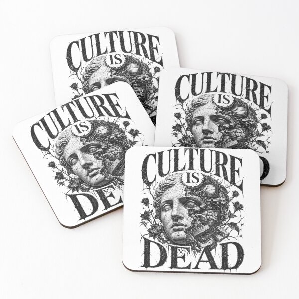 Item preview, Culture Is Dead Gothic Skull Statue Dark Streetwear T-Shirt designed and sold by Cavalier-org.