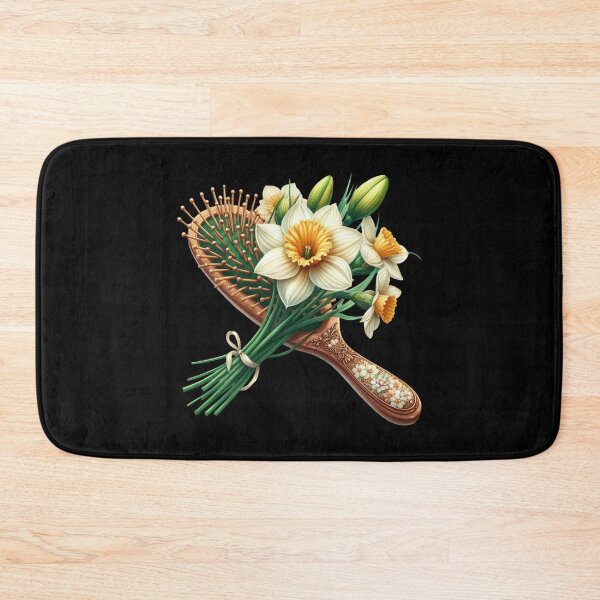 Item preview, Daffodils on Ornate Hairbrush designed and sold by sreabby.
