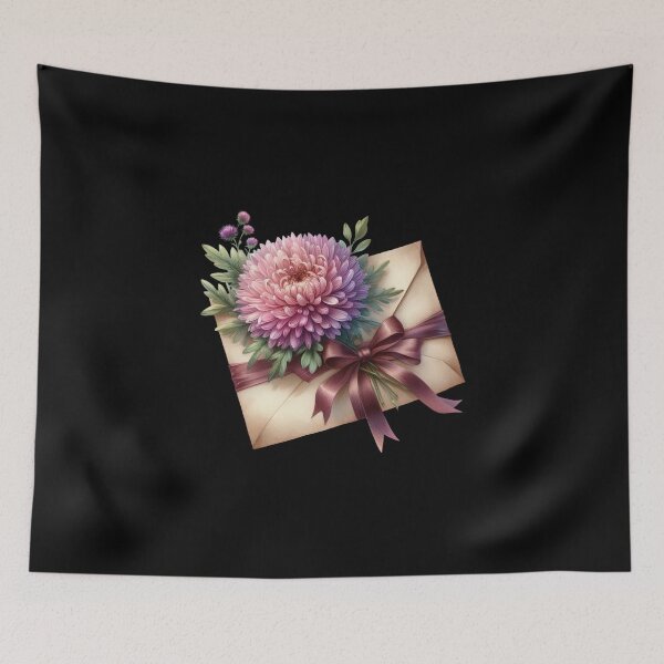 Item preview, Chrysanthemum and Ribbon on Envelope designed and sold by sreabby.