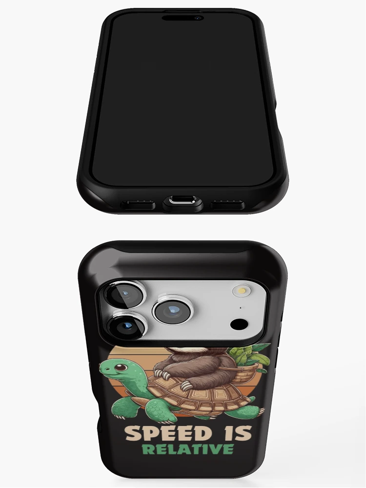 Thumbnail 3 of 4, iPhone Case, Speed Is Relative Tortoise designed and sold by RajDeals.