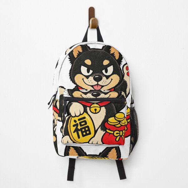 Item preview, Black Tan Shiba Inu Maneki Neko - Kawaii Fortune Dog designed and sold by BRTHRCNK01.