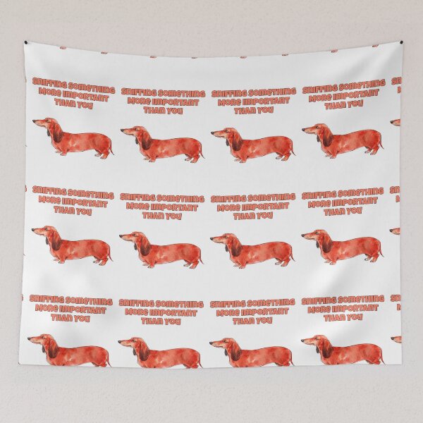 Item preview, Dismissive Dachshund Sniffing Funny Sarcastic Dog Art designed and sold by NatureUnleashed.
