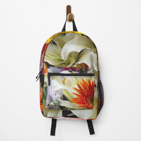 Item preview, White Lilies and Yellow and Orange Daisies – Bright Floral Arrangement Photography designed and sold by pbchan.