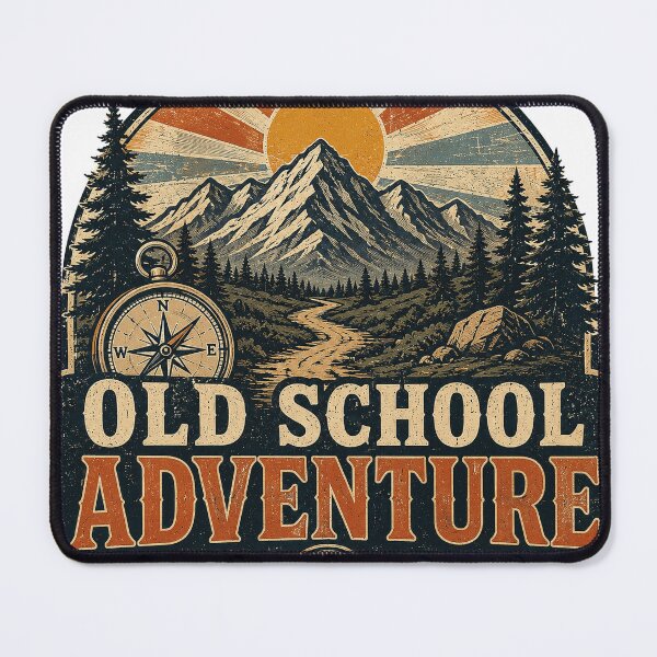 Item preview, Old School Adventure Vintage Mountain Compass Wilderness Design designed and sold by RobertArt08.