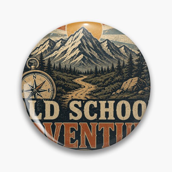 Item preview, Old School Adventure Vintage Mountain Compass Wilderness Design designed and sold by RobertArt08.