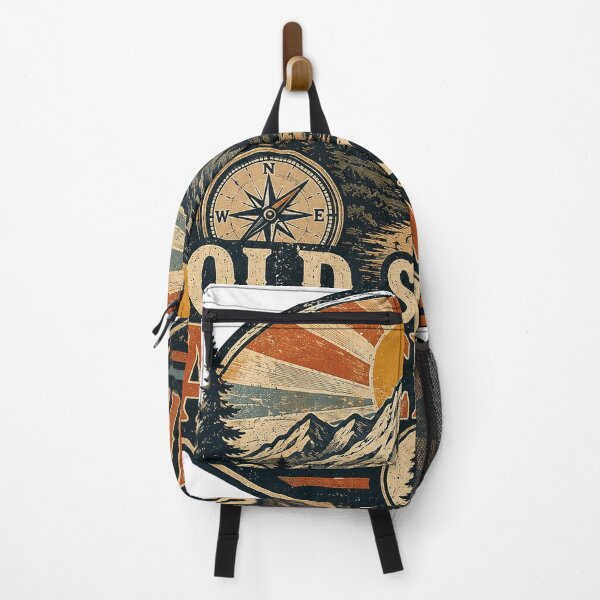 Item preview, Old School Adventure Vintage Mountain Compass Wilderness Design designed and sold by RobertArt08.