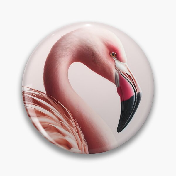 Item preview, Elegant Pink Flamingo Portrait, Tropical Bird Art, Minimal Pastel Animal Wall Decor designed and sold by NarjaShop.