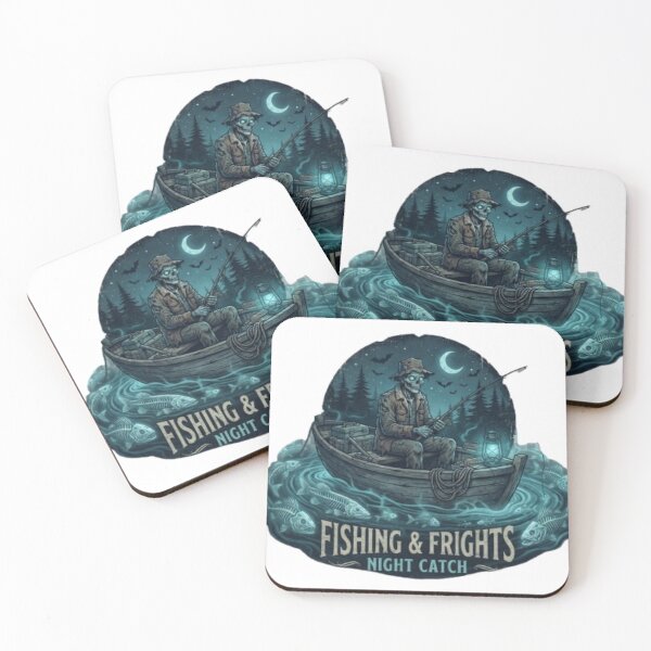 Item preview, Fishing & Frights Halloween Fishing Club – Skull Fisherman Halloween Design designed and sold by NoFishToday.