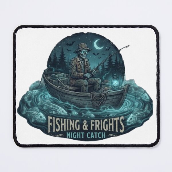 Item preview, Fishing & Frights Halloween Fishing Club – Skull Fisherman Halloween Design designed and sold by NoFishToday.