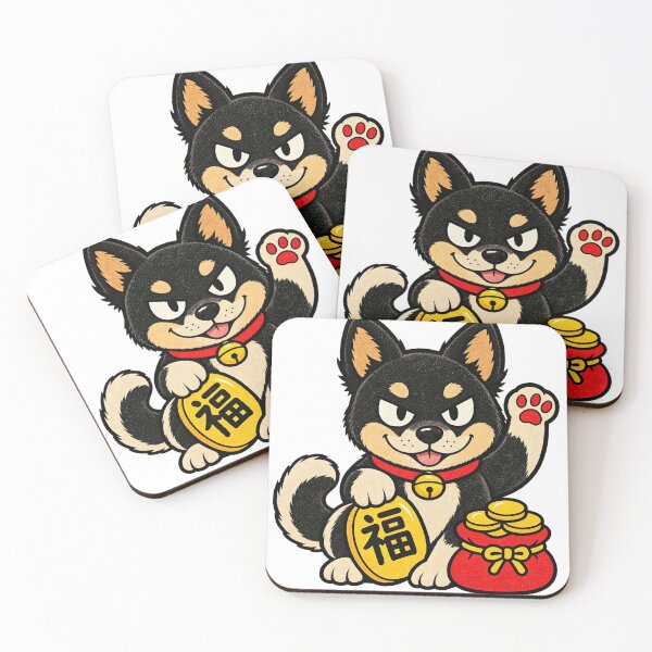 Item preview, 福 Fortune - Maneki Inu Lucky Shiba Japanese Kanji designed and sold by BRTHRCNK01.