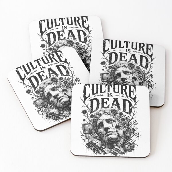 Item preview, Culture Is Dead Gothic Skull Statue Dark Streetwear T-Shirt designed and sold by Cavalier-org.