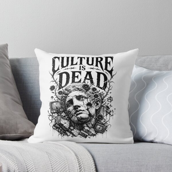 Item preview, Culture Is Dead Gothic Skull Statue Dark Streetwear T-Shirt designed and sold by Cavalier-org.