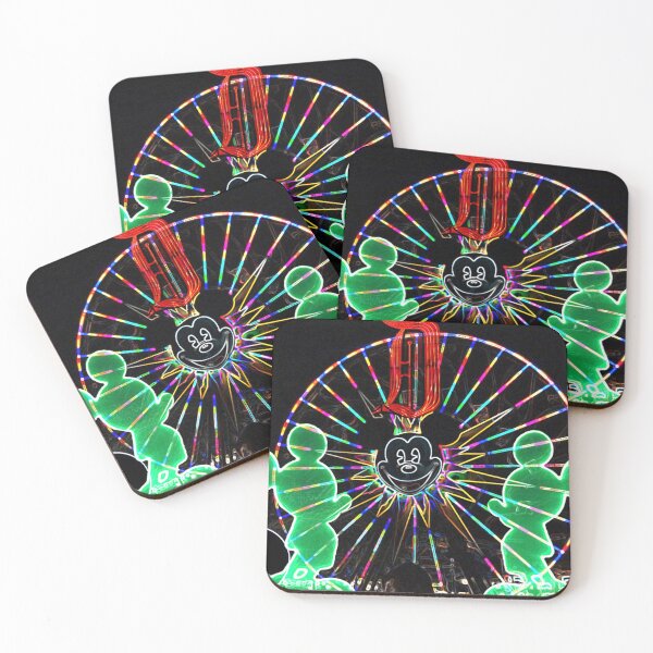 Item preview, Neon Mickey Mouse and Neon Ferris Wheel designed and sold by Wish Upon Art.