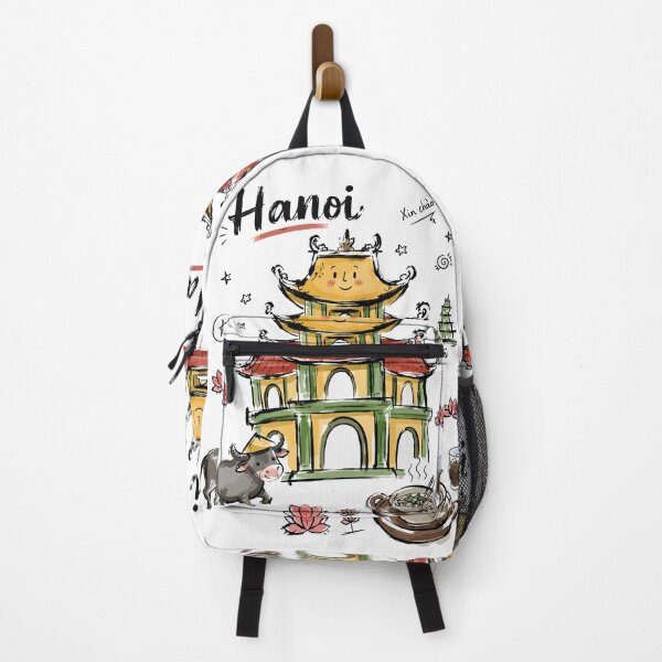 Item preview, Cute Hanoi Pagoda Vietnam Doodle Art v2 designed and sold by RamyGallery.