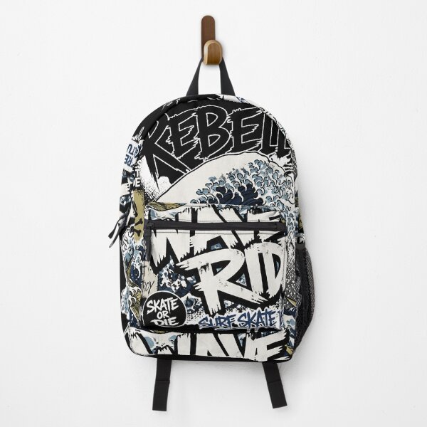 Item preview, Hokusai-Inspired Japanese Wave Skate Punk designed and sold by RhymeArc.