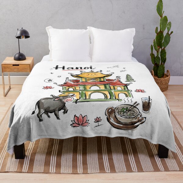 Item preview, Cute Hanoi Pagoda Vietnam Doodle Art v2 designed and sold by RamyGallery.