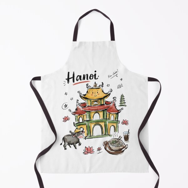 Item preview, Cute Hanoi Pagoda Vietnam Doodle Art v2 designed and sold by RamyGallery.