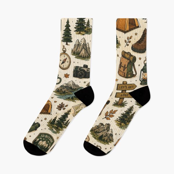 Item preview, Hiking National Park Pattern – Outdoor Adventure & Mountain Aesthetic designed and sold by RJACreative.