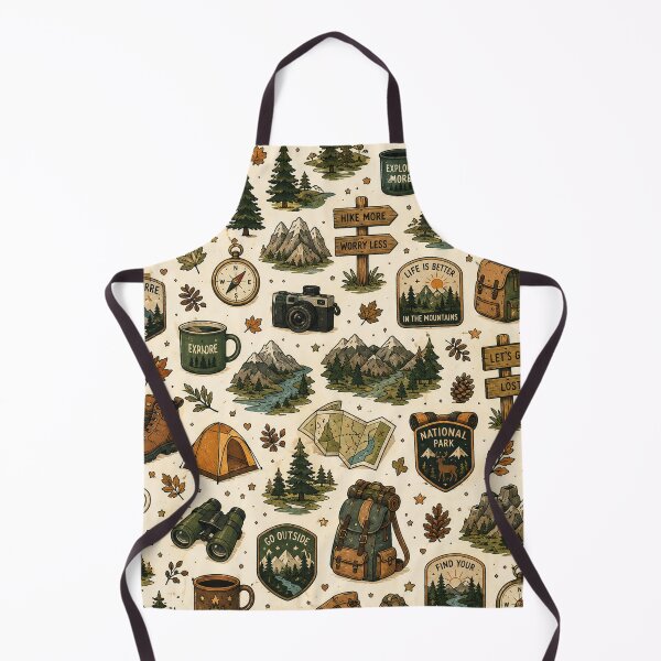 Item preview, Hiking National Park Pattern – Outdoor Adventure & Mountain Aesthetic designed and sold by RJACreative.
