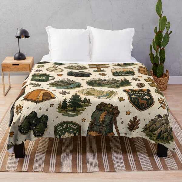 Item preview, Hiking National Park Pattern – Outdoor Adventure & Mountain Aesthetic designed and sold by RJACreative.