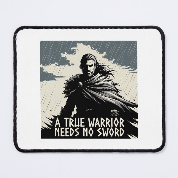 Item preview, A True Warrior Needs No Sword  Vinland Anime Quote designed and sold by Mythimorph.